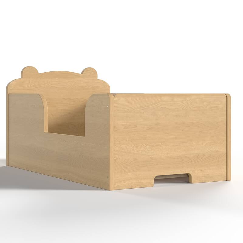 Toddler Floor Bed Frame - Bear Shape Cot Bed for Boys & Girls Ages 3-6