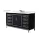 Option Black / White Cultured Marble Top / Brushed Nickel