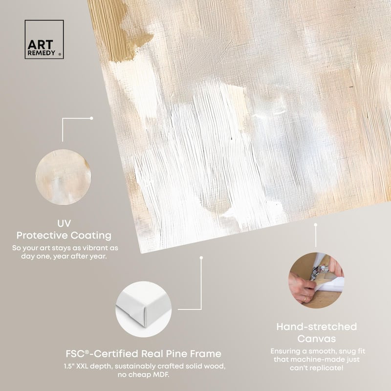 Beige and Cream I Canvas by Art Remedy, Gallery Wrapped