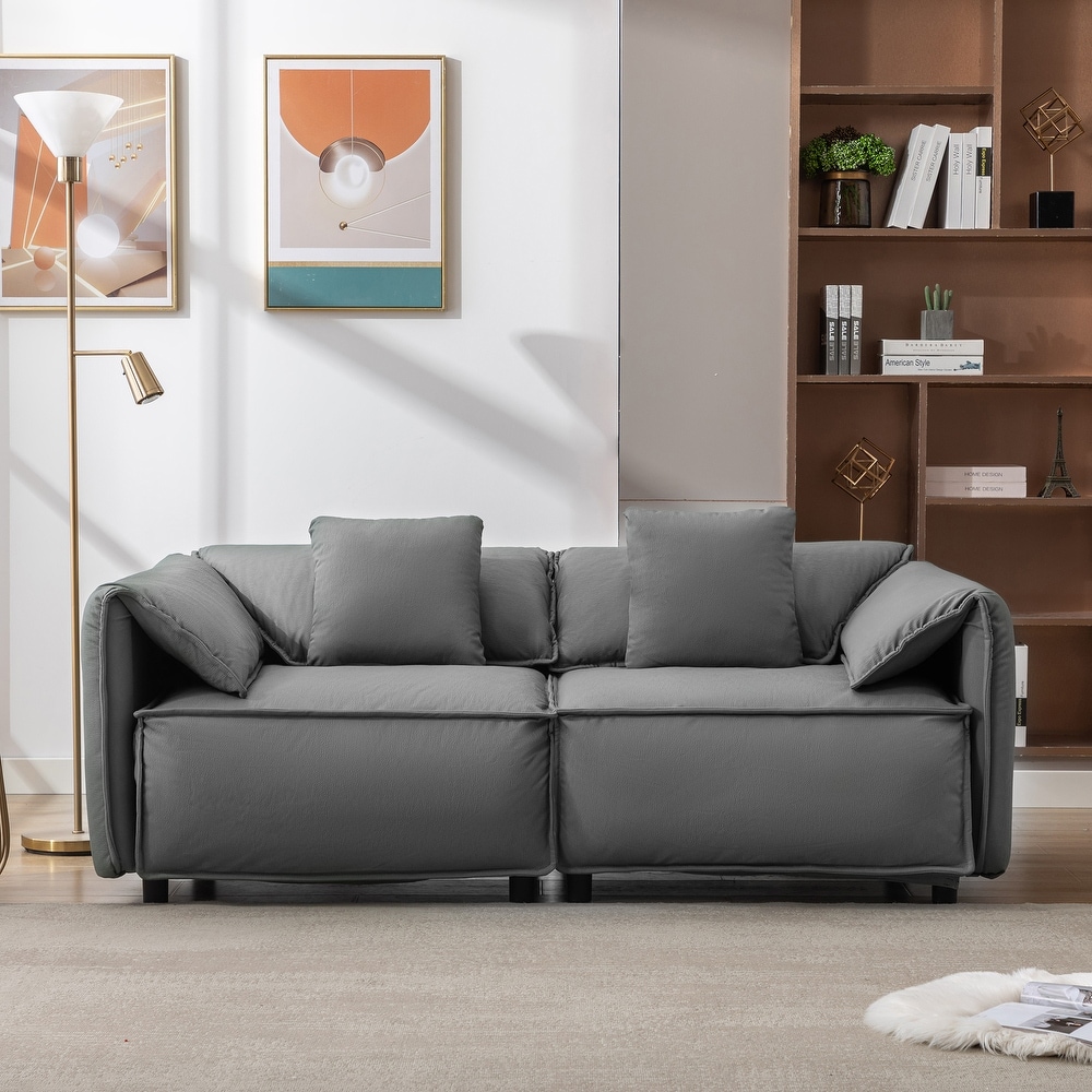 Buy Grey, Leather Sofas & Couches Online At Overstock | Our Best Living  Room Furniture Deals