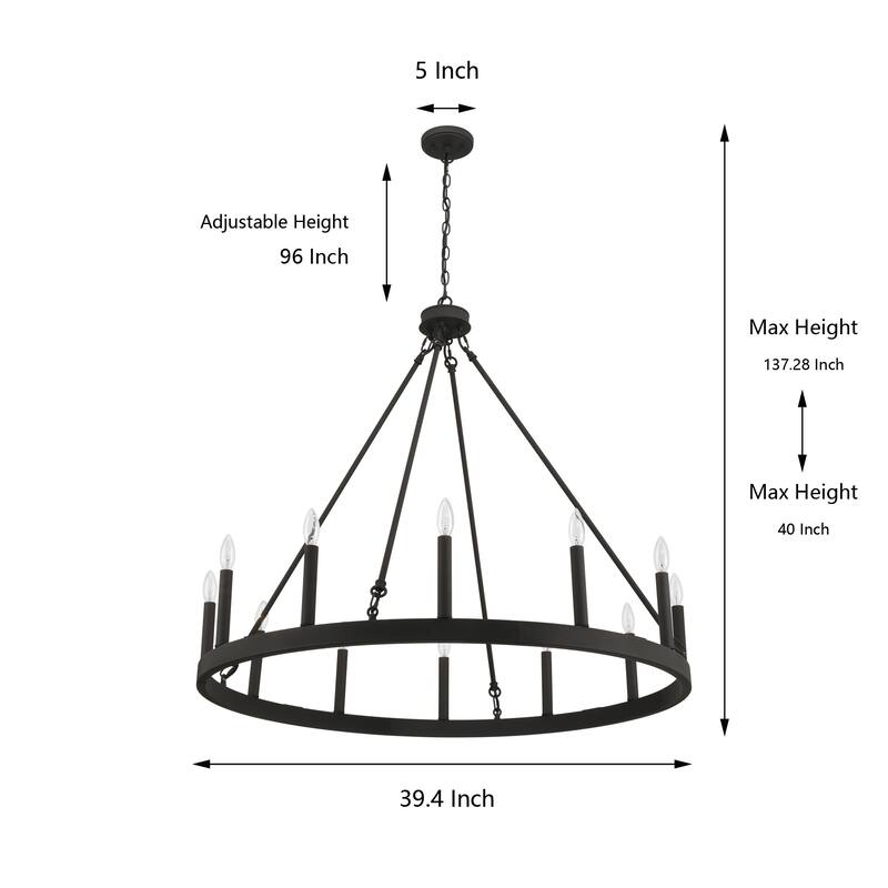Acroma 12-light Modern Farmhouse Candle-Style Ceiling Lighting for Dining Room