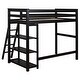 preview thumbnail 6 of 8, Anica Transitional 3-shelf Wood Twin Loft Bed