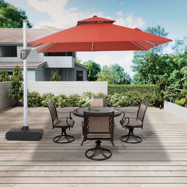 10 ft. Octagon Cantilever Patio Umbrellas Adjustable 5 Angle Outdoor  Umbrella - Bed Bath & Beyond - 39907509