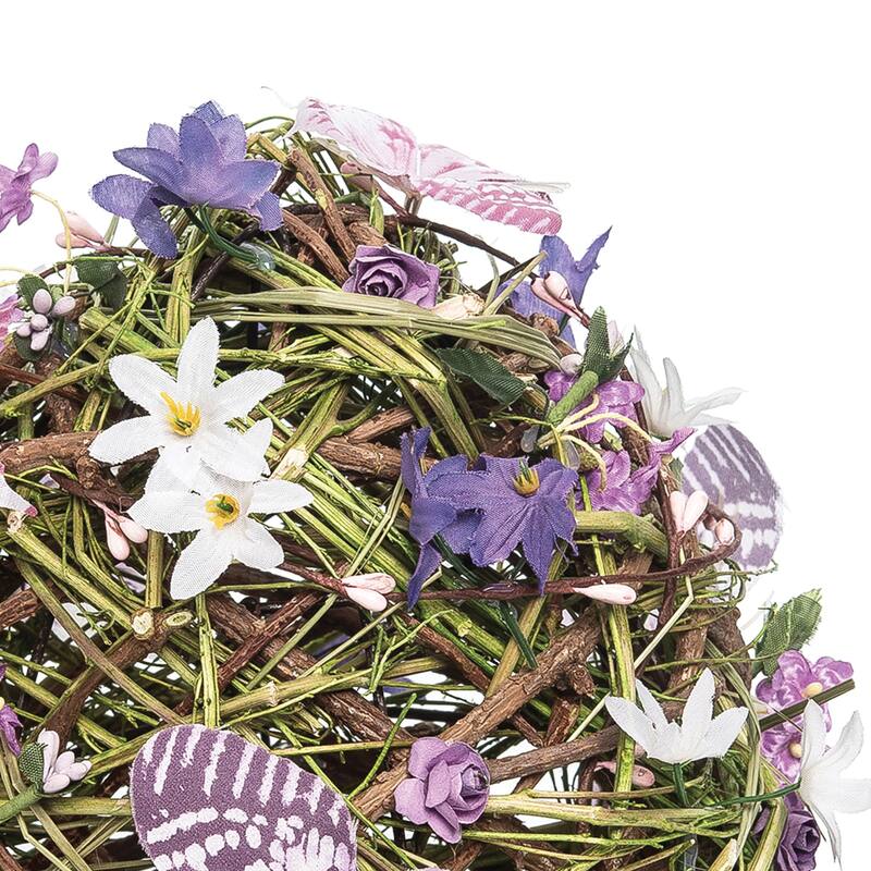 Large Lavender Egg Easter Figurine