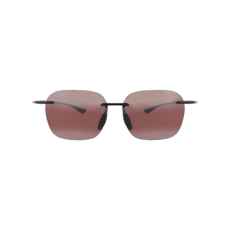 Maui Jim Square-Frame Nylon Sunglasses - Black Black Rose - Black - Rose Lens