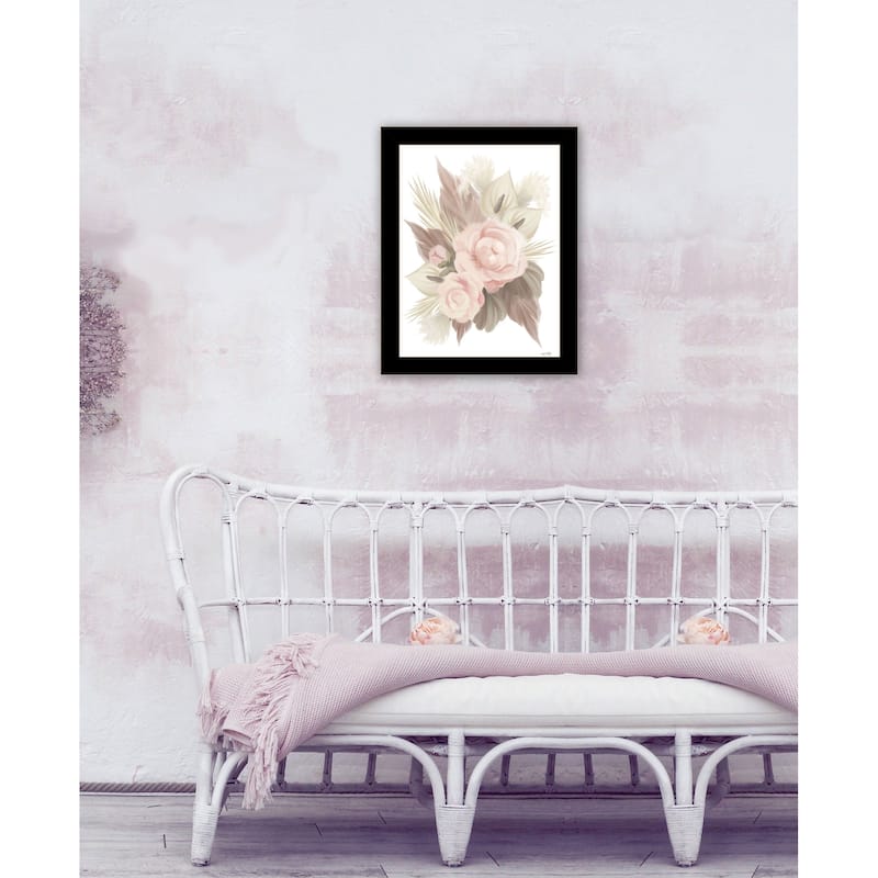 TrendyDecor4U Contemporary "BOHEMIAN BOUQUET" Framed Print Wall Art