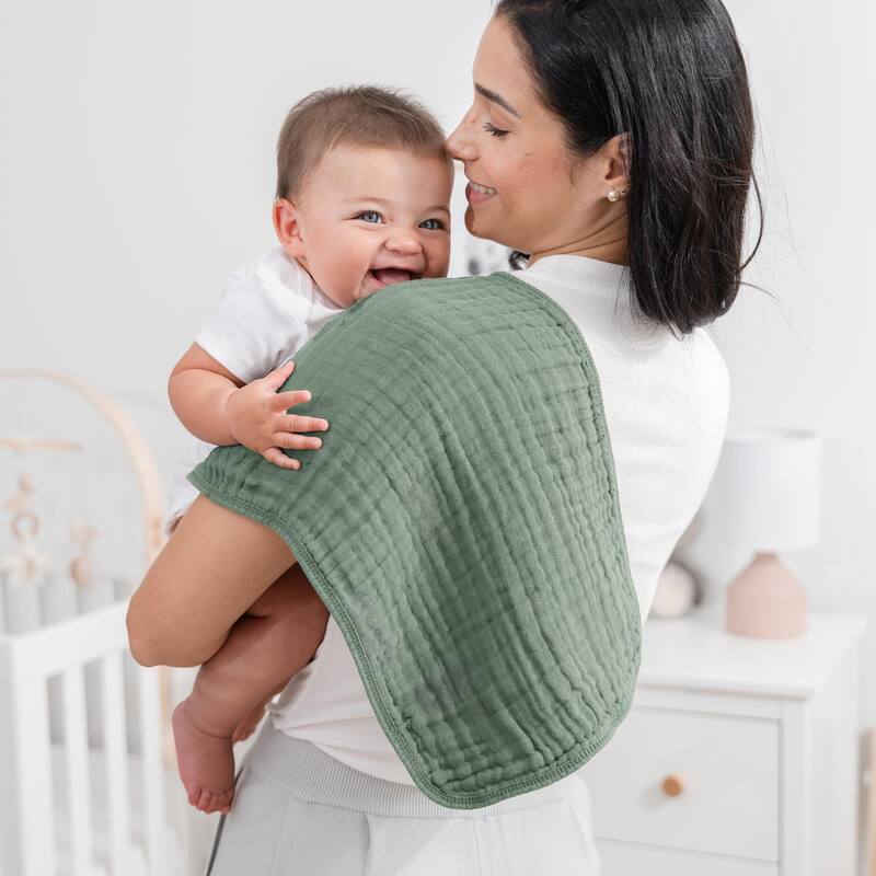 Muslin Burp Cloths for Babies by Comfy Cubs
