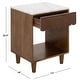 preview thumbnail 11 of 12, SAFAVIEH Lyubov Nightstand with Drawer, Shelf & Marble Top