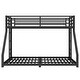 preview thumbnail 4 of 7, Black Twin XL over Queen Bunk Bed,Durable & Quiet