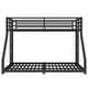preview thumbnail 1 of 7, Metal Twin XL over Queen Bunk Bed Black