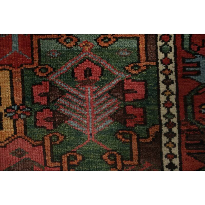 Hand Knotted Oriental 100% Wool Carpet Traditional All-Over Oranges & Rust Bakhtiari Area Rug - 9' 6'' X 5' 3''