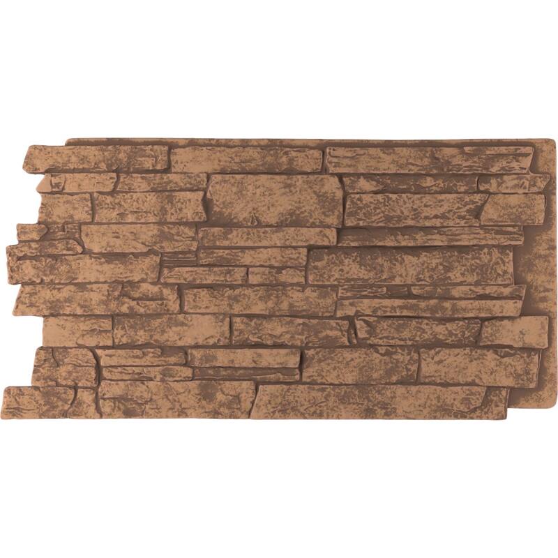Acadia Ledge Stacked Stone, EverStone Faux Stone Siding Panel - Sedona