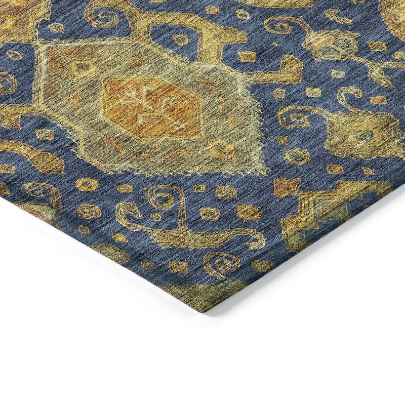 Machine Washable Indoor/ Outdoor Traditional Venetian Chantille Rug