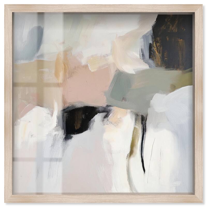 Softened Encounters I Shadowbox by Art Remedy - Natural - 24" x 24"