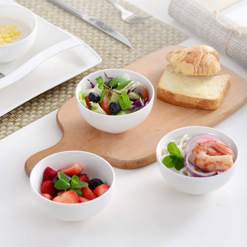 MALACASA 8-Piece Porcelain Cereal Bowl Soup Bowls Set