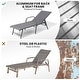 preview thumbnail 14 of 72, Outdoor Patio Lounger Aluminum Adjustable Chaise Lounge Chairs with Arms (Set of 2/4) - See Picture