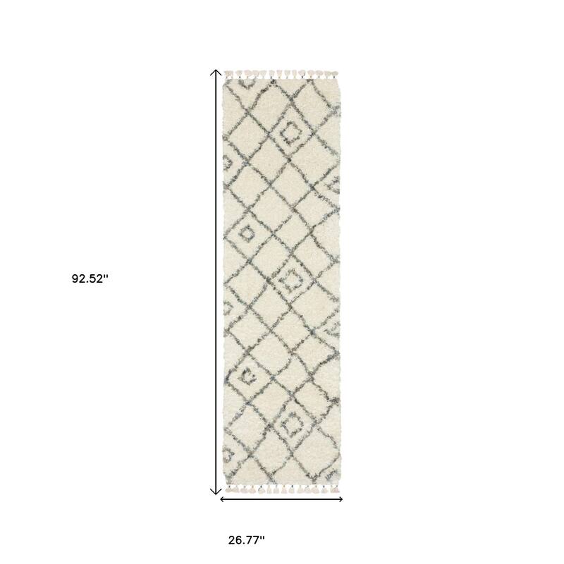 HomeRootsDiamond Casual Runner Area Rug