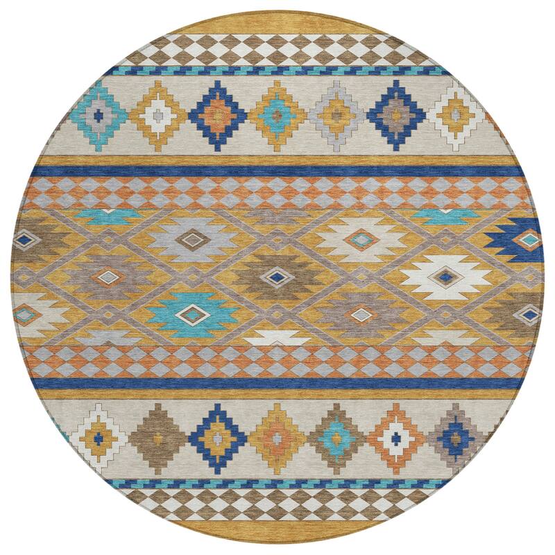 Machine Washable Indoor/ Outdoor Global Clemente Chantille Rug
