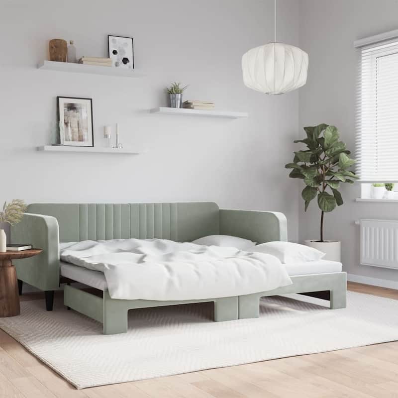 vidaXL Day Bed Upholstered Sleeper Sofa Bed for Bedroom Living Room Velvet