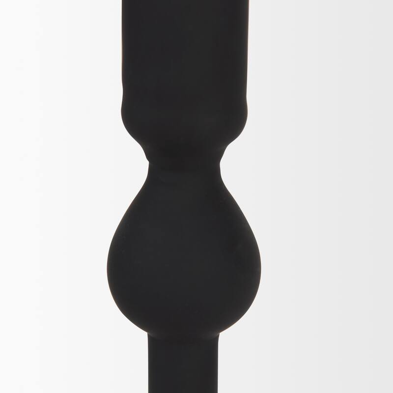 Haute Large Matte Black Blown Glass Candlestick