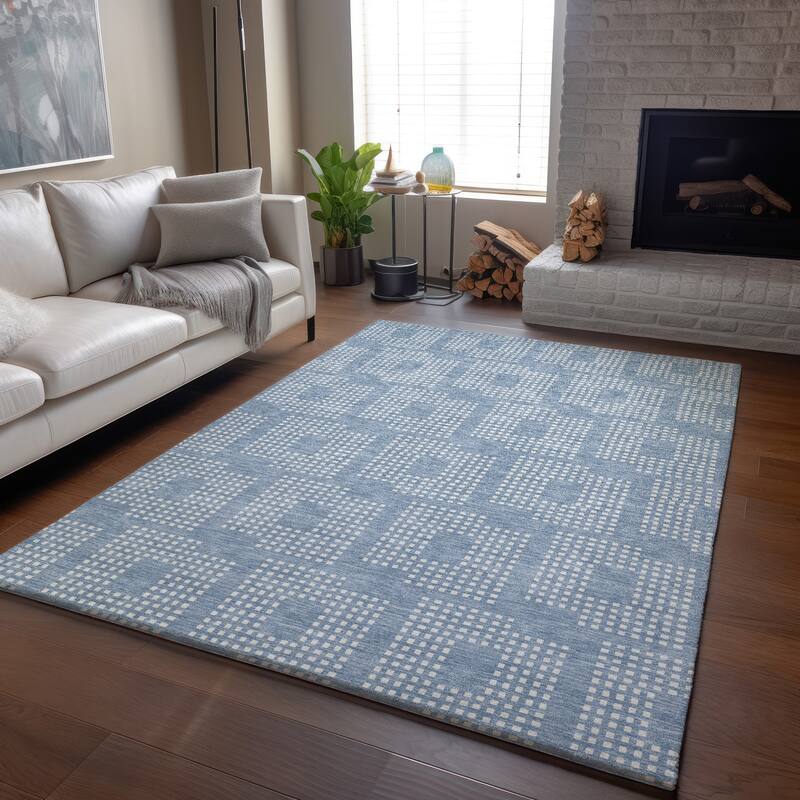 Premium Washable Super Soft Modern Houndstooth Mayfield Rug
