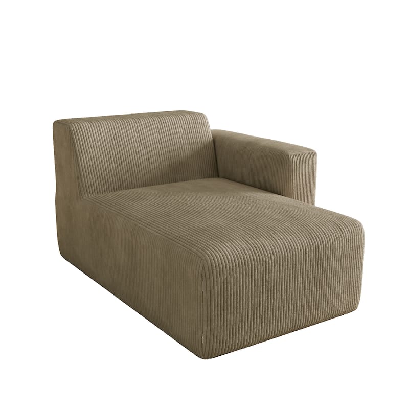 Indoor Modern Corduroy Chaise Lounge Couch