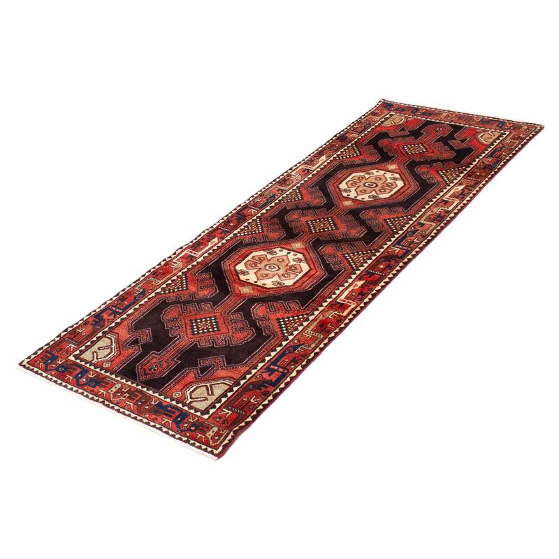 Konya Anatolian Black, Red Rug 3'5" x 9'6" - 3'5 x 9'6