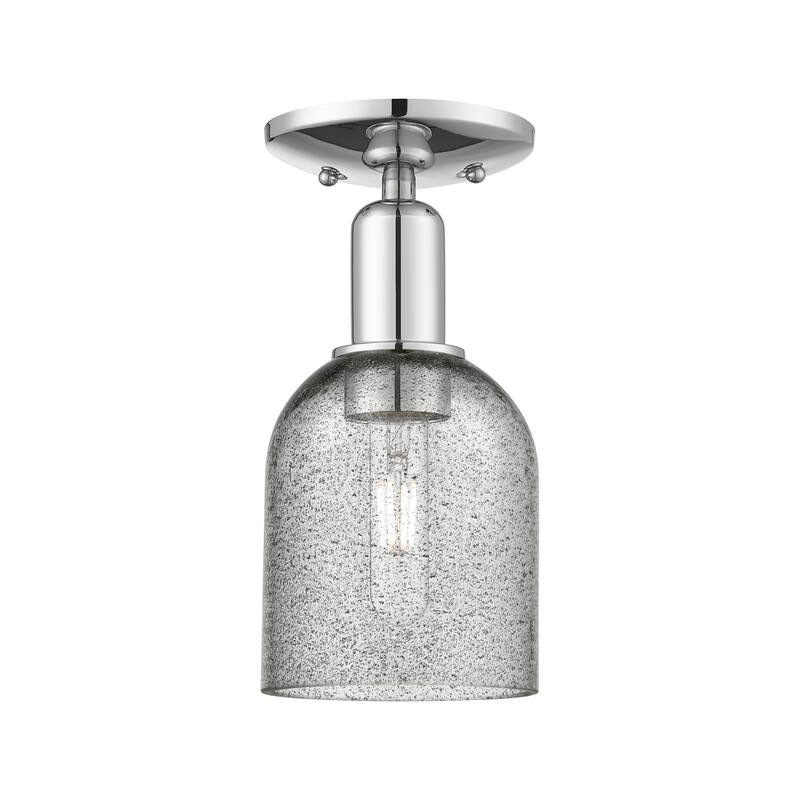 Innovations Lighting Endless Possibilities Arcadia - Caledonia - 1 Light 5" Semi-Flush Mount - Charcoal/Polished Chrome