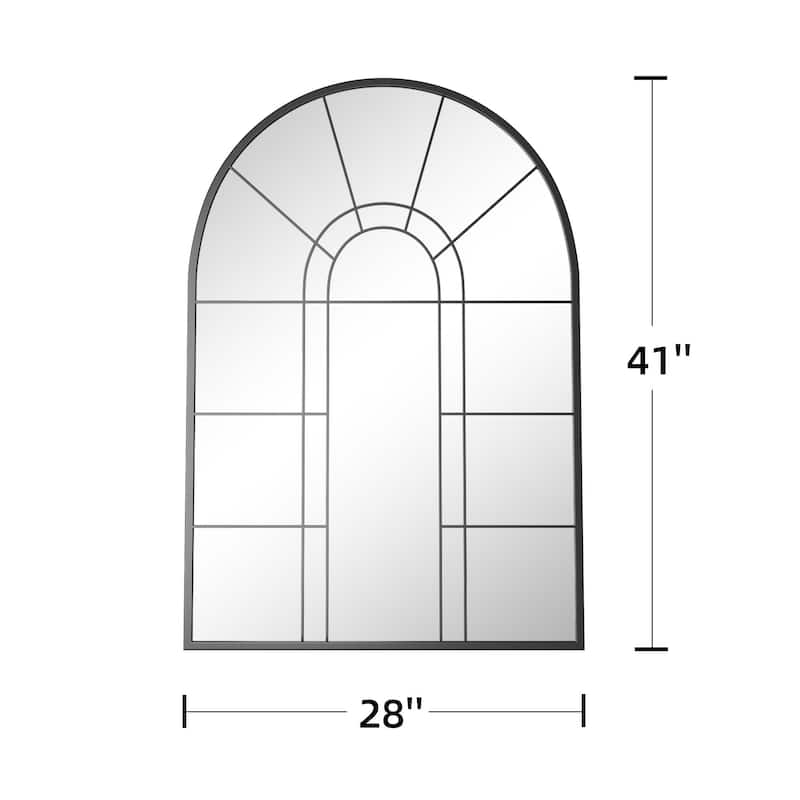 Window Mirror Arch Mirror Iron Mirror Wall Mirror - 41*28
