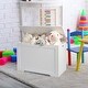 preview thumbnail 3 of 21, Wooden Toy Box Kids Storage Chest Bench - 30" x 16" x 19" (L x W x H) White