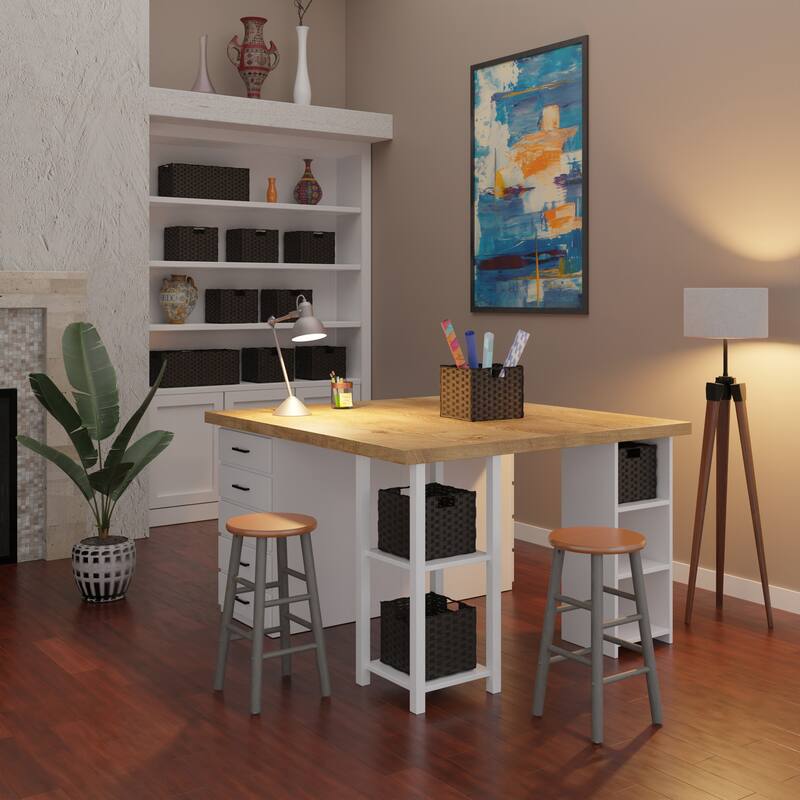 2-Pc Counter Stool Set - 12.99 x 12.99 x 24.41 inches