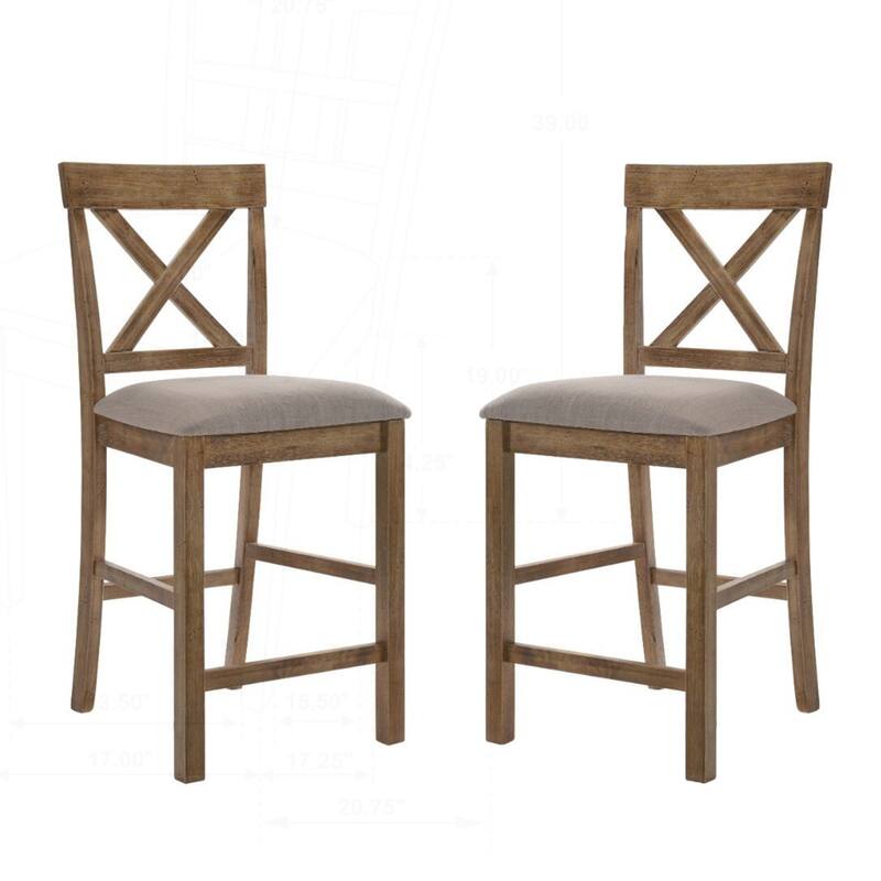Charming Linen Upholstered Counter Height Chairs for Stylish Dining