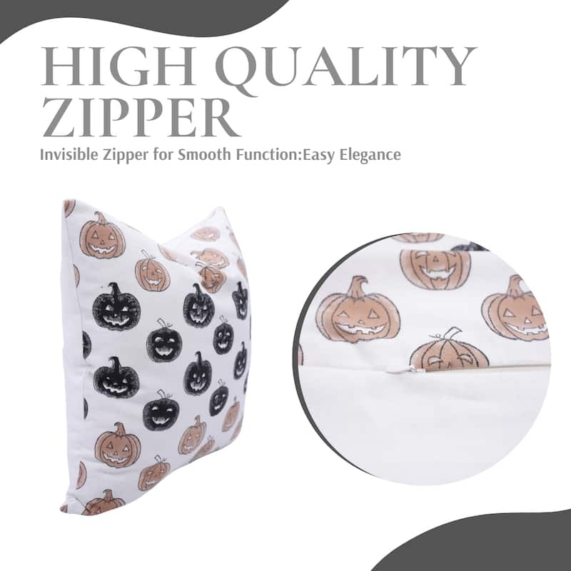 Fabdivine Handmade Block Print Cotton Green Pillow Cover, Pumpkin