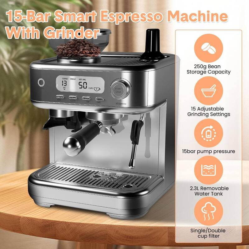 Automatic Espresso Maker, Coffee Machine Latte Cappuccino Macchiato for Home and Kitchen
