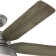 preview thumbnail 16 of 25, Hunter 52" Mill Valley Outdoor Ceiling Fan with LED Light Kit and Pull Chain - Farmhouse, Industrial, Rustic - DAMP RATED!