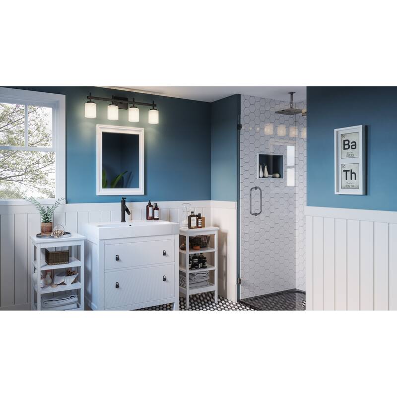 Wilburn 4-Light Integrated LED Matte Black Vanity Light