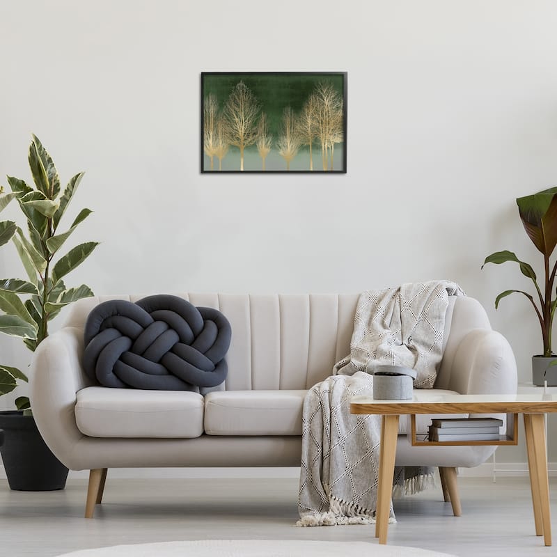 Stupell Gold Gradient Forest Framed Giclee Art Design By Kate Bennett
