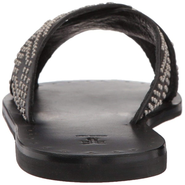 FRYE Womens Ally Deco Stud Criss Cross Slide Sandal