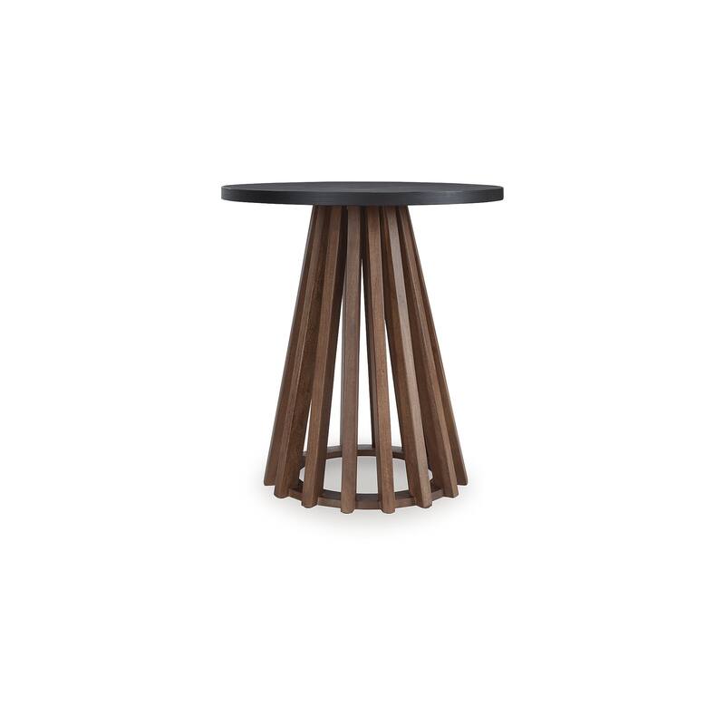 Signature Design by Ashley Kallari Black/Brown End Table - 23.63" W x 23.63" D x 25" H