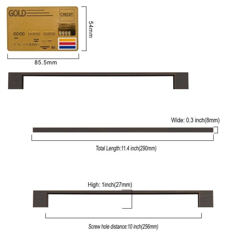 10 Pack Cabinet Pulls - 11.4"L x 0.4"W