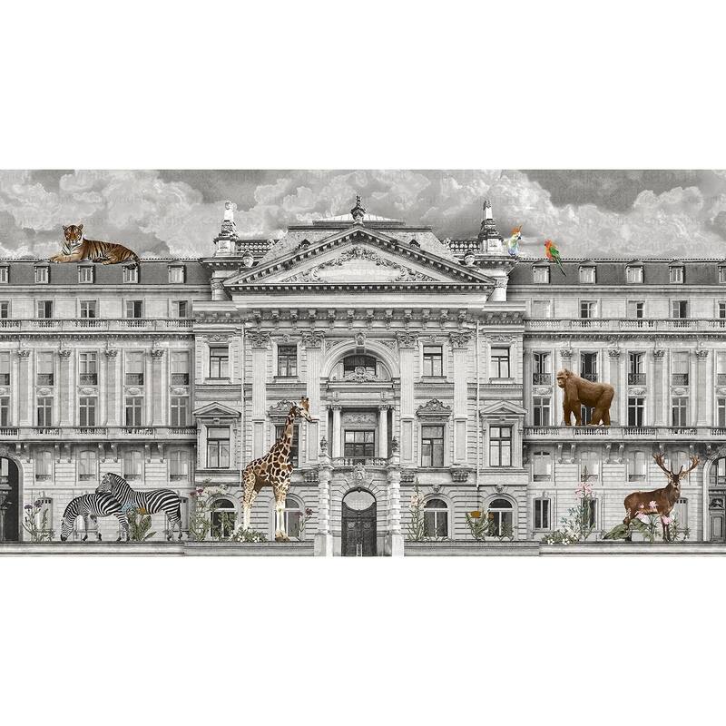 Zoo Animals Urban Safari Wallpaper Mural