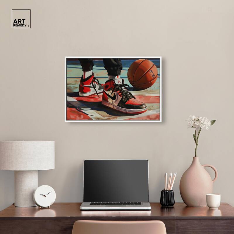 Down at the Court Canvas by Art Remedy