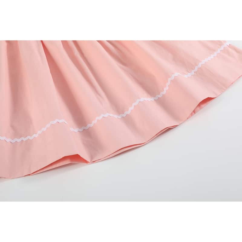 Lil Cactus Light Pink Easter Smocked Bishop Dress