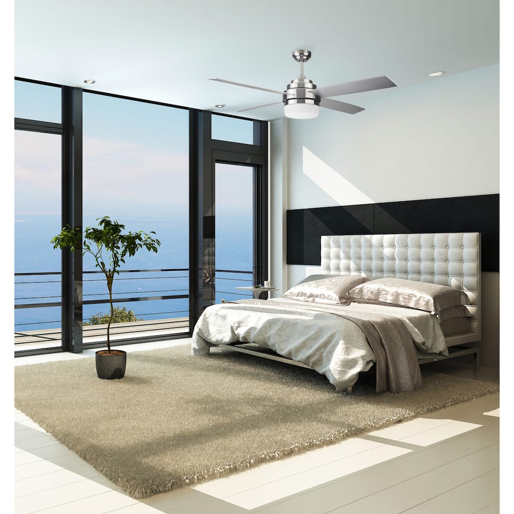 Design House Cali 52-inch Four Blade Contemporary Indoor Ceiling Fan with LED Light Kit