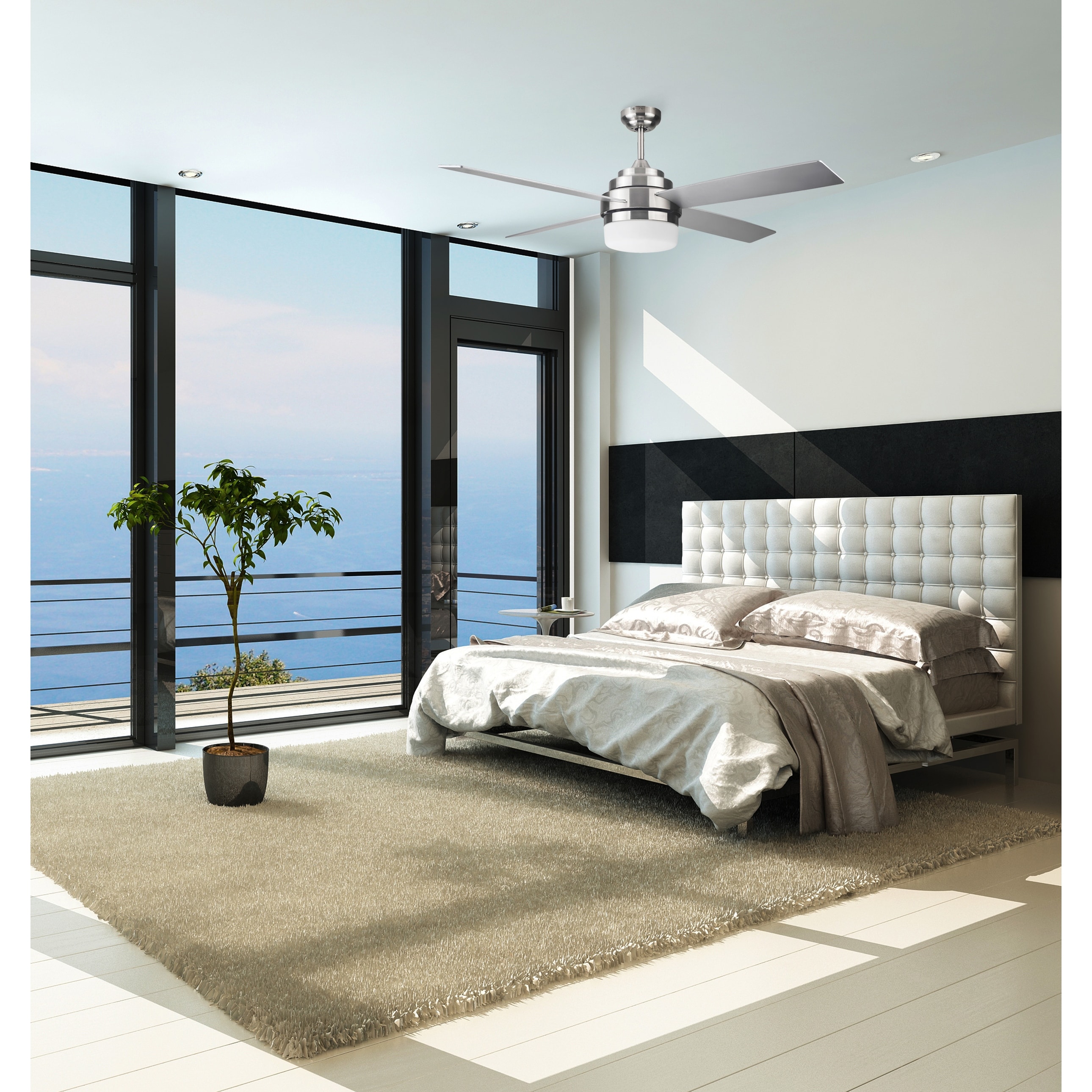 Design House Cali 52-inch Four Blade Contemporary Indoor Ceiling Fan with LED Light Kit