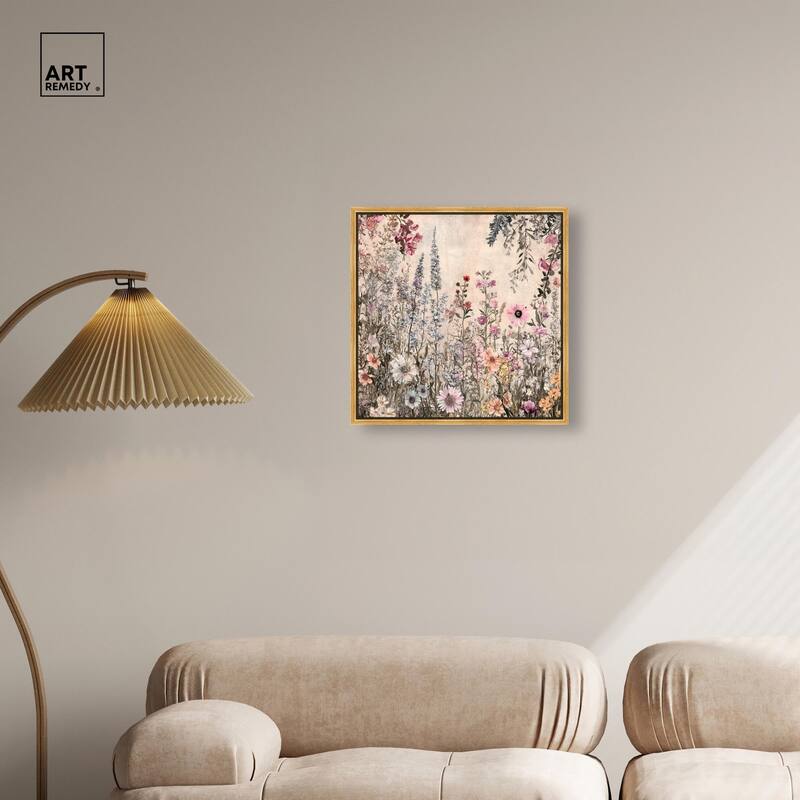 Chiffon Cosmos Canvas by Art Remedy