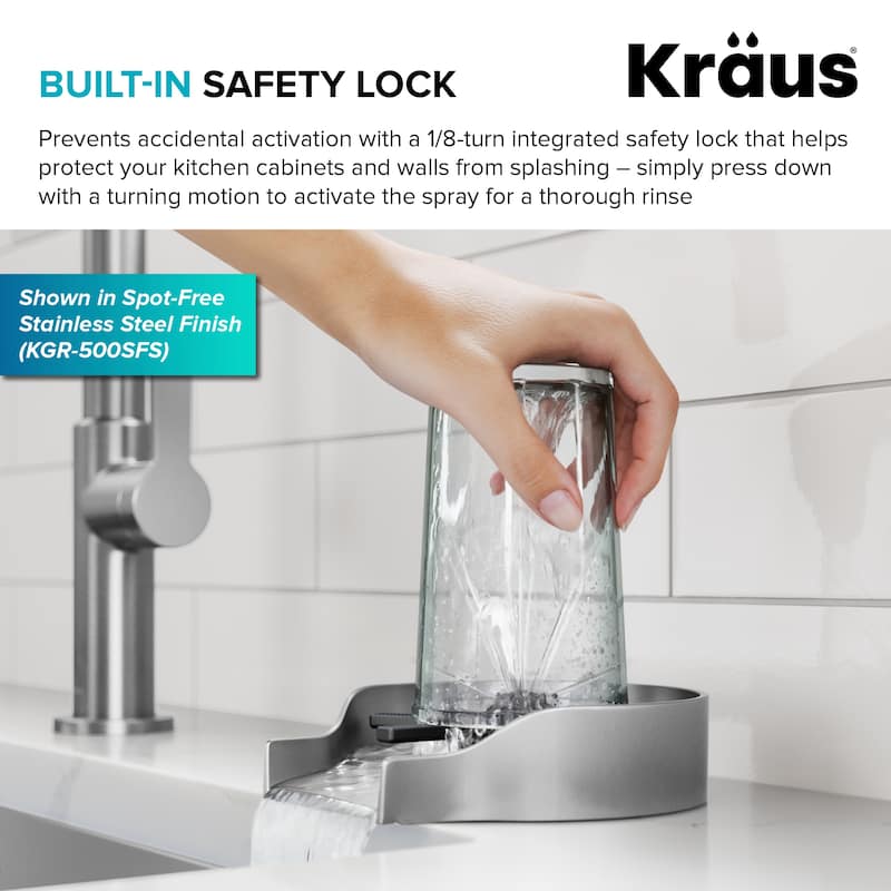 KRAUS CleanMate Glass Rinser for Kitchen Sink