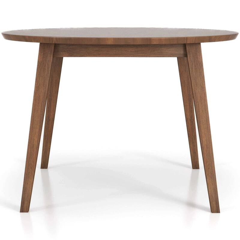 GDFStudio - Paloma Mid-Century Modern Round Solid Wood Dining Table for Kitchen, Dining Room, Dinette, Breakfast