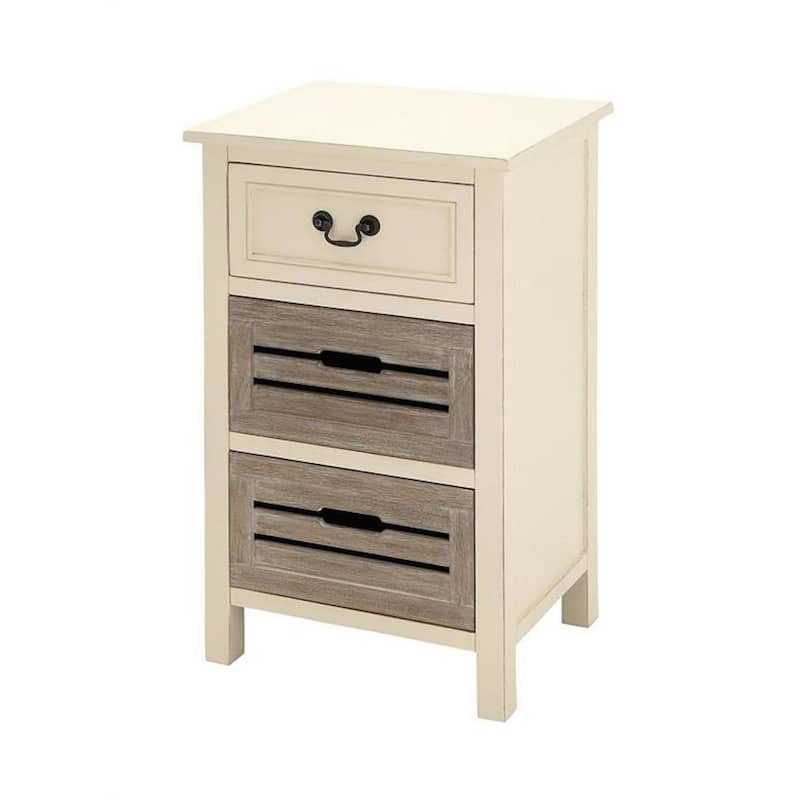 The Gray Barn Miranda 3-drawer Solid Wood Two-tone Nightstand