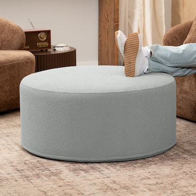 Jaxx Candler Round Couch Ottoman Large Coffee Table & Foot Rest